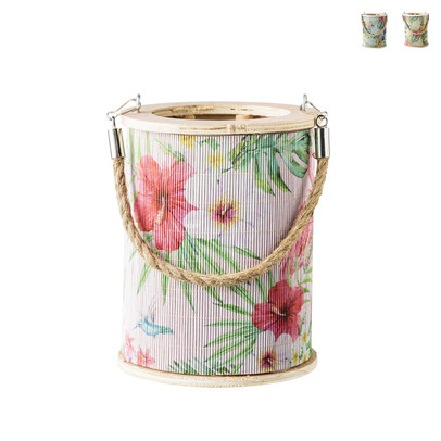 Lantaarn tropical – diverse varianten – ⌀13×17 cm