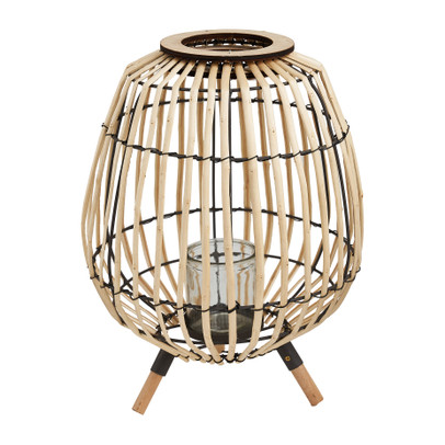 Bamboe lantaarn op voetjes – ⌀27×37 cm