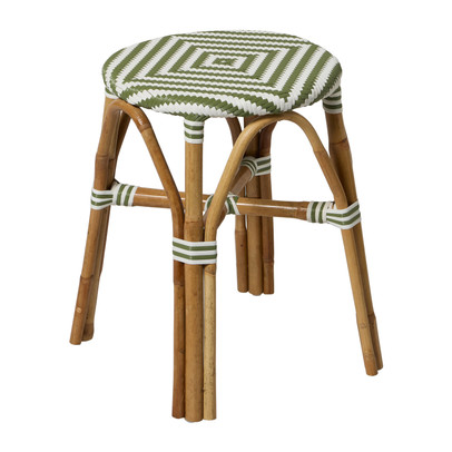 Bistro krukje paris – groen/wit – ø34×45 cm