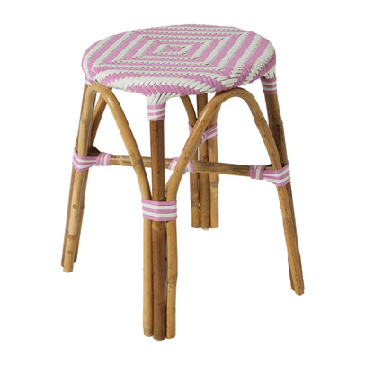 Bistro krukje paris – roze/wit – ø34×45 cm