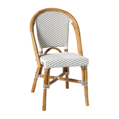 Bistrostoel Paris – zwart/wit – 87x57x48 cm