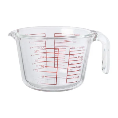 Maatbeker – glas – 1 liter