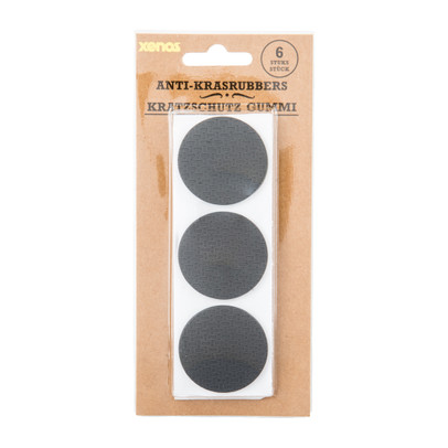 Anti-krasrubbbers – zwart – set van 6