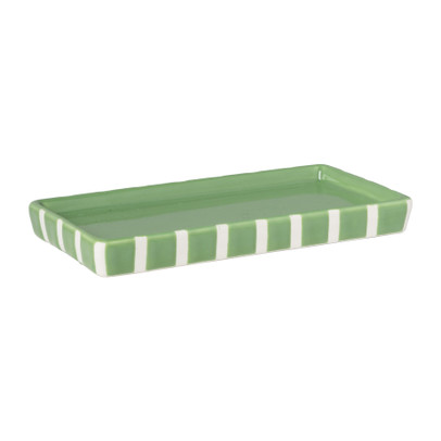 Zeepschaaltje blokjes – groen/wit – 1.3×15.8×8.3 cm