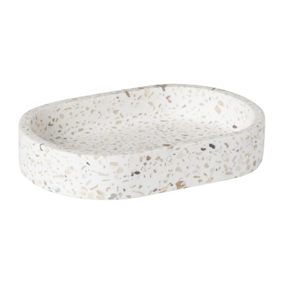 Zeepbakje Terrazzo – wit – 2x13x9 cm