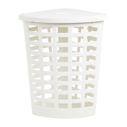 Wasmand hoek – wit – 54 liter