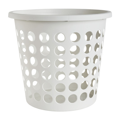 Wasmand rond – wit – 45 liter