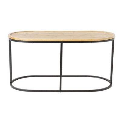 Bijzettafel Bamboe – MDF/metaal – 39x80x38 cm