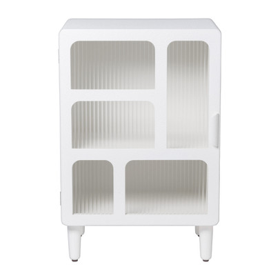 5 vakkenkast Zaha organic met deur – MDF – wit – 73x48x35 cm