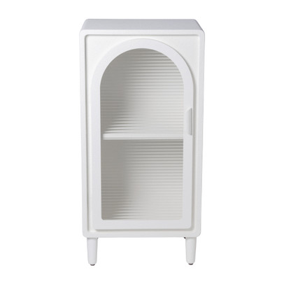 2 vakkenkast Zaha organic met deur – MDF – wit – 94x46x35 cm