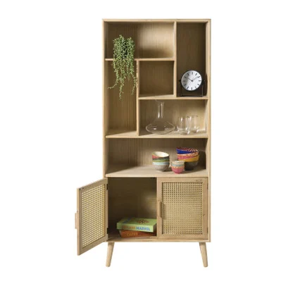 Vakkenkast Java met deuren – bruin – 170x70x33.5 cm