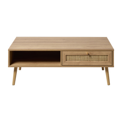 Webbing salontafel Batavia – bruin – 39x110x59 cm