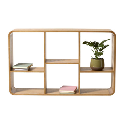 Vakkenkast Lennon 6 vakken laag – bruin – 60x98x25 cm