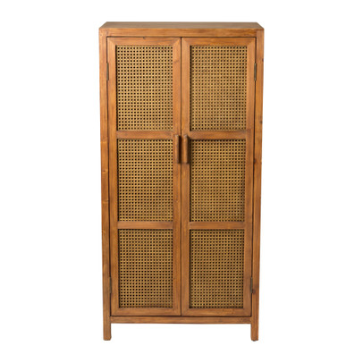 Webbing kast Bandung hoog – bruin – 140x70x40 cm