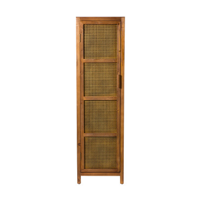 Webbing kast smal Bandung – bruin – 160.5x45x40.5 cm