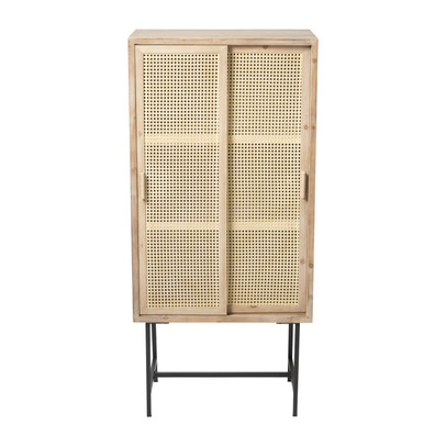 Webbing kast – metalen poten – 76x42x150 cm