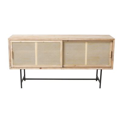 Webbing dressoir – metalen poten – 160x42x80 cm