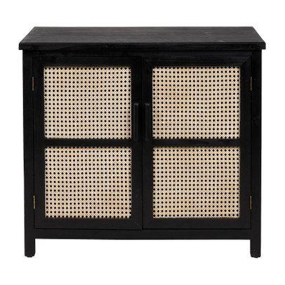 Webbing kast Bandung – zwart – 80x40x72 cm