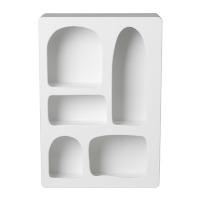 5 vakkenkast Zaha organic – MDF – 65x45x15 cm