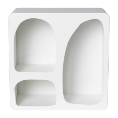 3 vakkenkast Zaha organic – MDF – wit – 30x30x15 cm