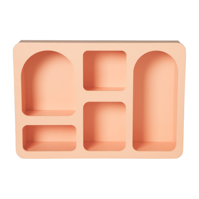 Wandkastje Zaha organic – MDF – oranje – 28x40x9 cm