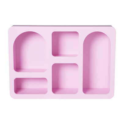 Wandkastje Zaha organic – MDF – roze – 28x40x9 cm