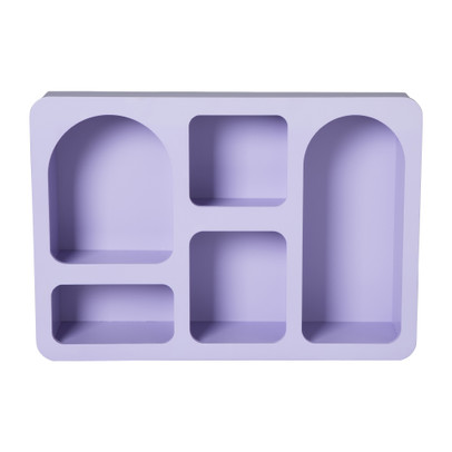 Wandkastje Zaha organic – MDF – paars – 28x40x9 cm