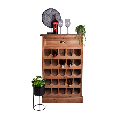 Wijnkast met lade – 63x30x108 cm