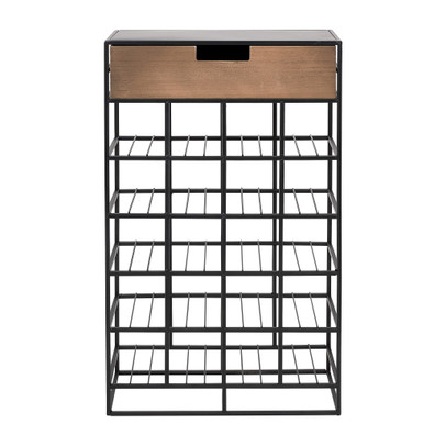 Wijnrek met lade – voor 20 flessen – 44x21x71 cm