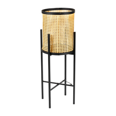 Webbing lantaarn op voetjes – rotan – Ø31×75 cm