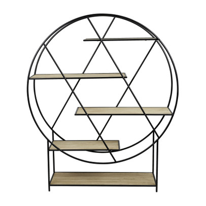 Vakkenkast zigzag – rond – 121x35x146 cm