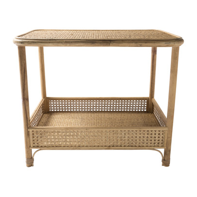 Rotan bijzettafel – rechthoek – 60x40x50 cm
