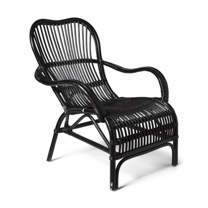 Rotan stoel bandung – zwart – 83x69x84 cm