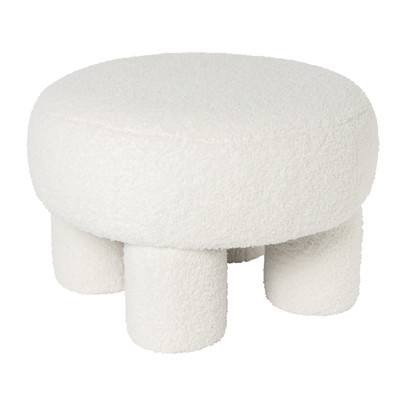 Teddy poef dodo – wit – ø52×31 cm