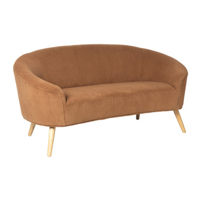 2-zits bankje Didi corduroy – bruin – 73x147x73 cm