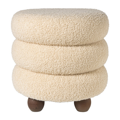 Poef bubbles – beige – ø38×42 cm