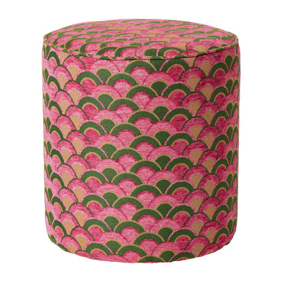 Poef mabel – roze/groen – ø35×39 cm