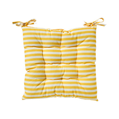 Zitkussen streep – geel – 40×40 cm