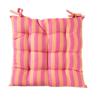 Zitkussen streep – oranje/roze – 40×40 cm
