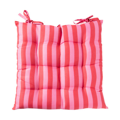 Zitkussen streep – rood/roze – 40×40 cm