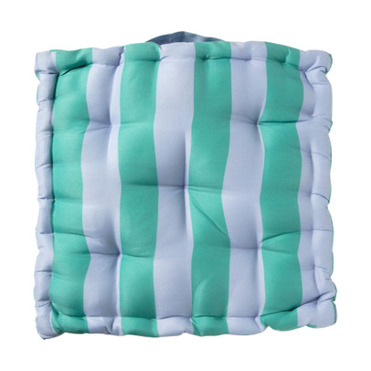 Zitkussen groen/blauw – 40x40x8 cm
