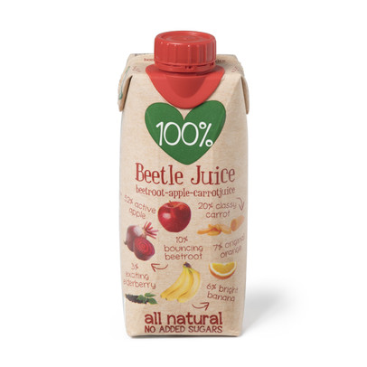 100% juice Beetle – biet/appel/wortel – 330 ml