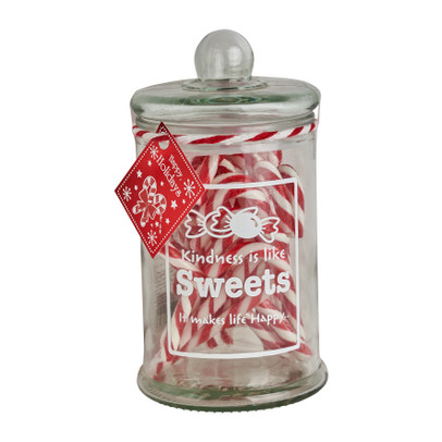 Glazen pot met candy canes – 285 gram