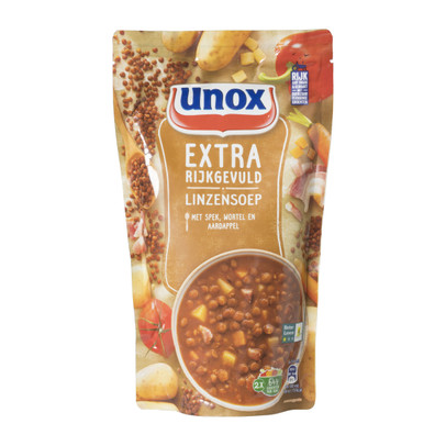 Unox extra gevulde linzensoep – 570 ml
