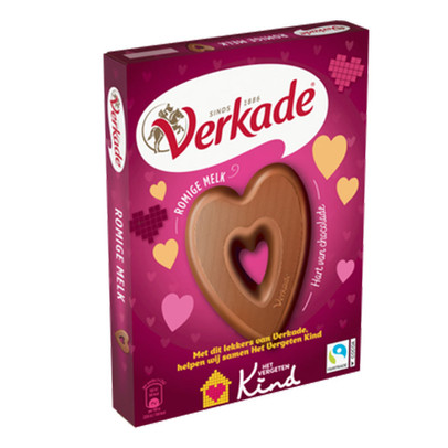 Verkade chocolade hart – melk – 135 gram