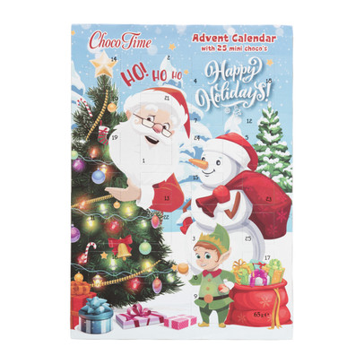 Adventskalender kerstman – 25 chocolaatjes