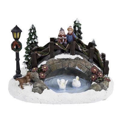 Verlichting wintertafereel – 18×12 cm